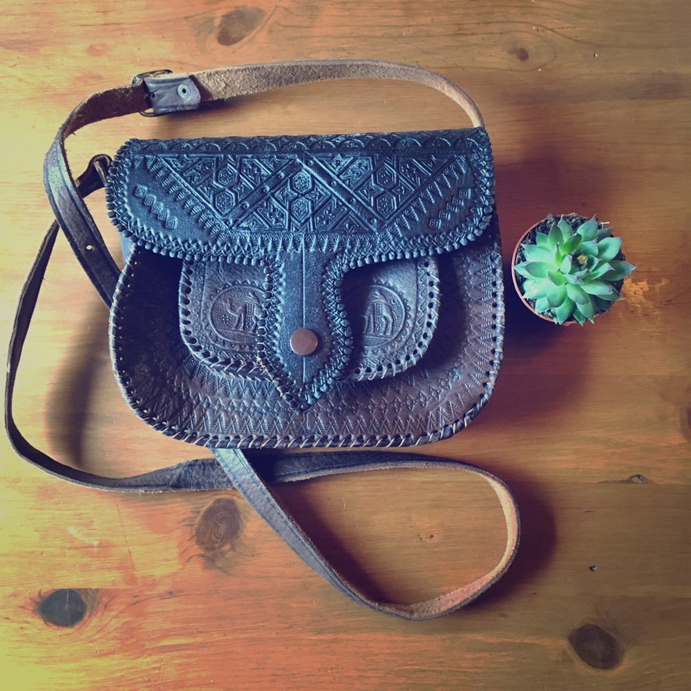 Genuine camel leather Moroccan purse